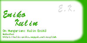 eniko kulin business card
